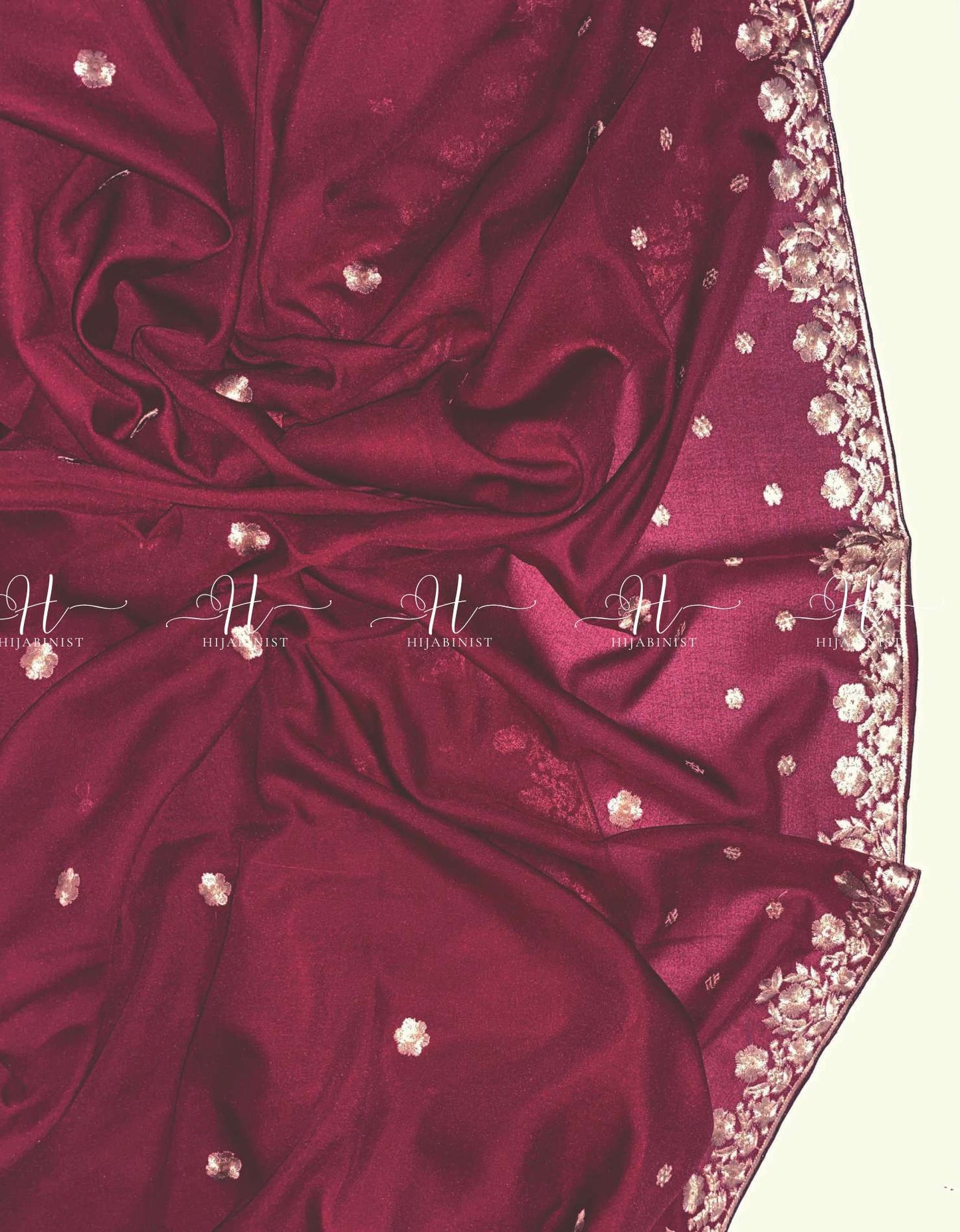 Embroided Chadars - FL - Maroon