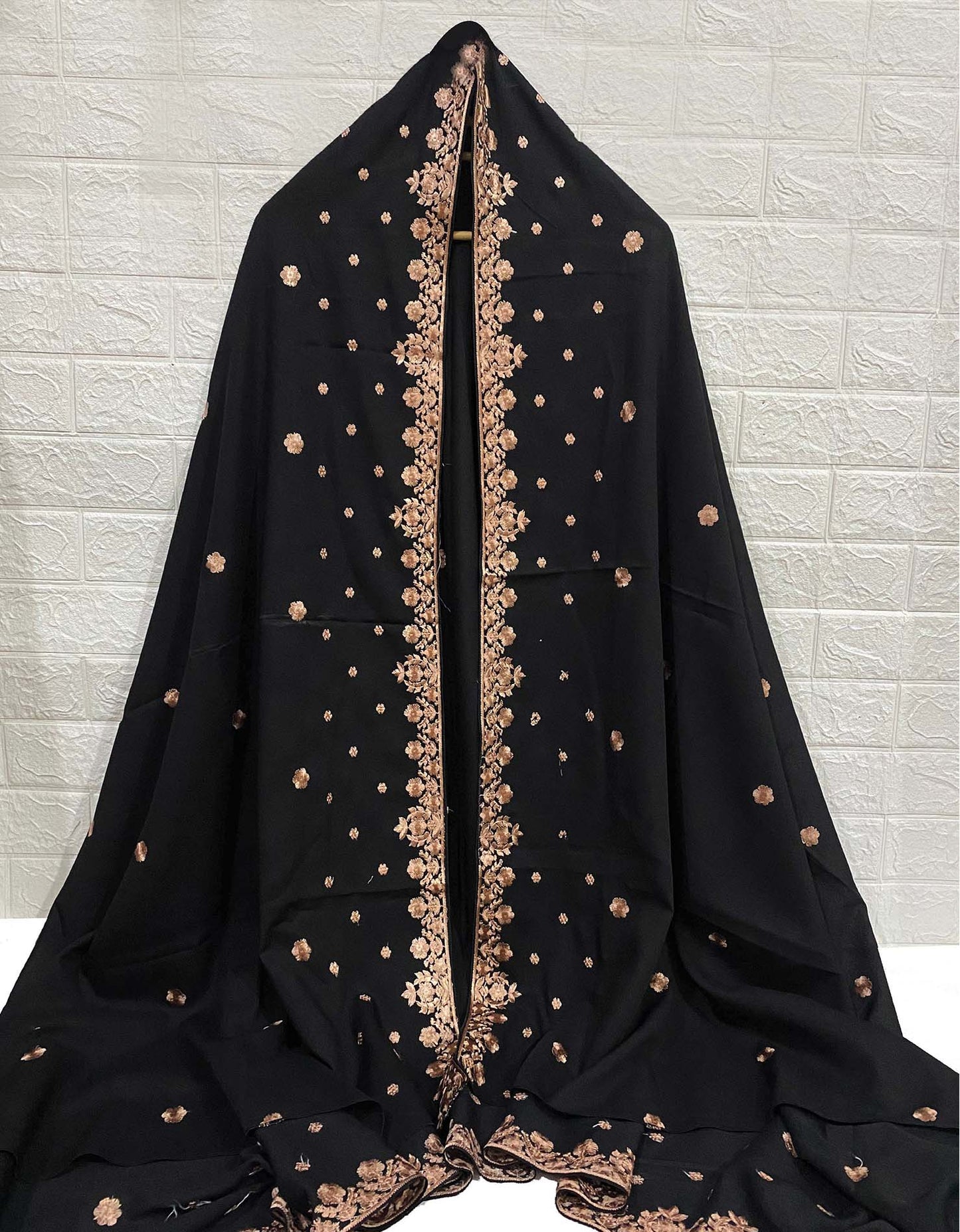 Embroided Chadars - FL - Black