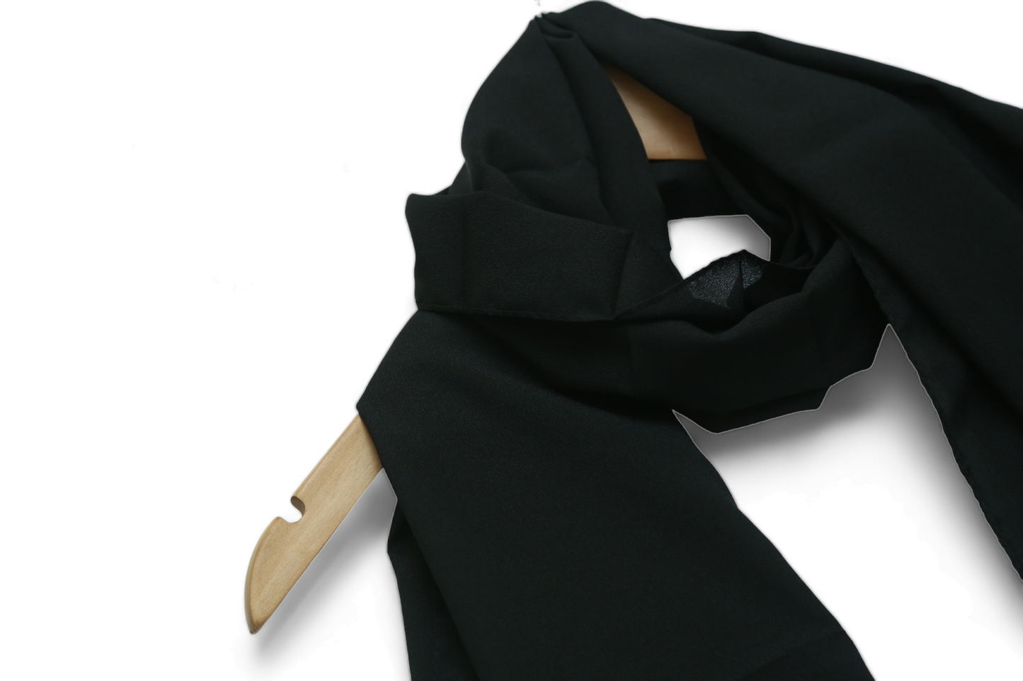 Black -Silk Viscose Hijab