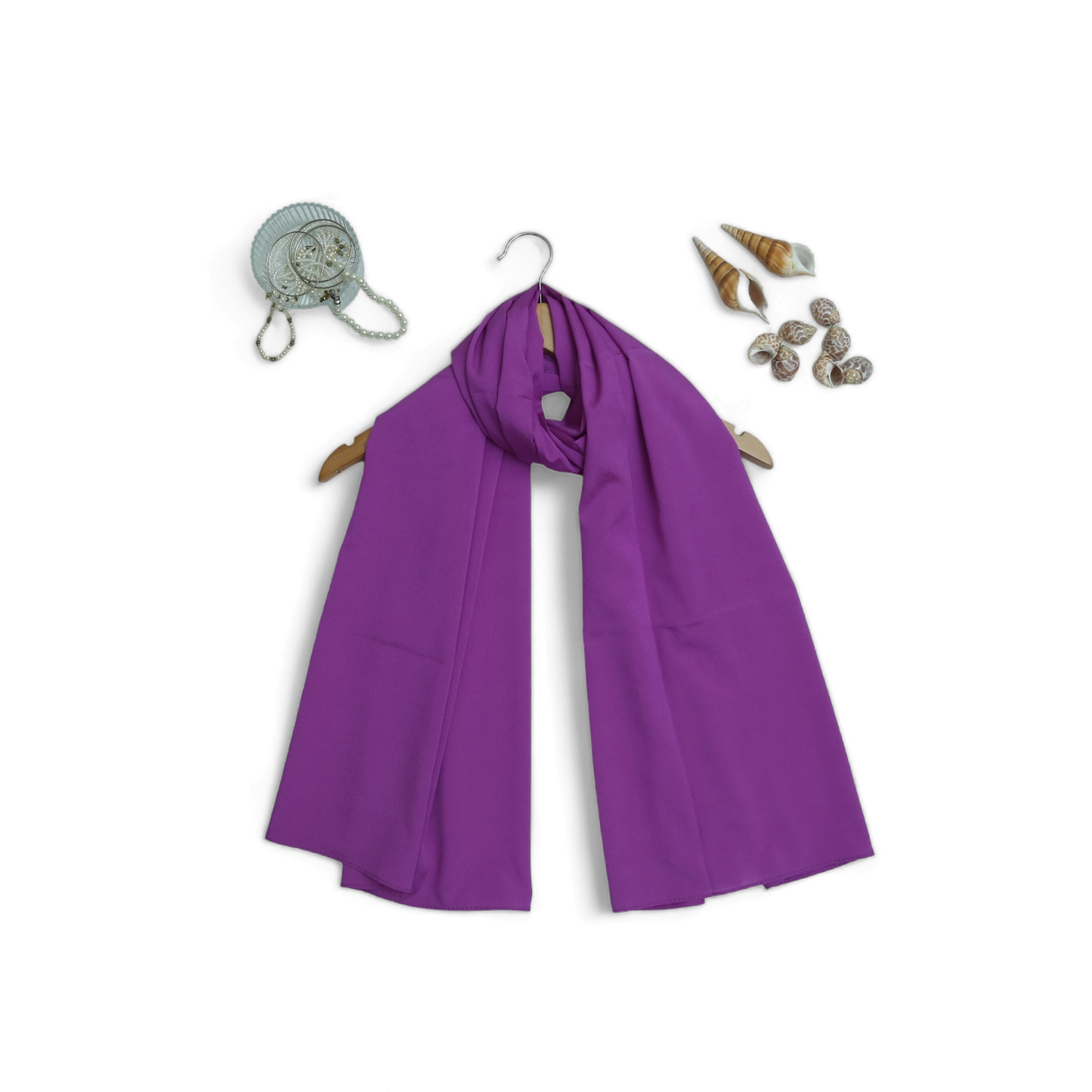 Purple -Silk Viscose Hijab