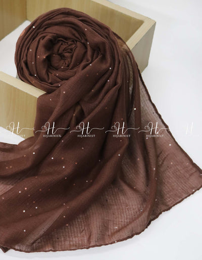 Sequin lawn hijabs perfect for summers, weddings, special occasions, and everyday wear. Best hijabs in Karachi, Pakistan