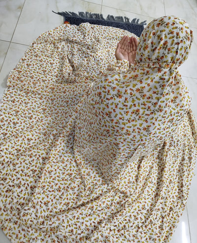 Stitched full coverage salah chadar with headband