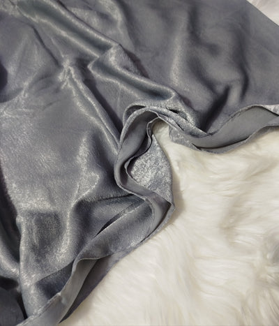 Velvet Silk Hijab in Grey Color