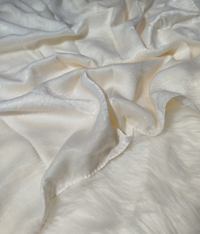 Velvet Silk Hijab in Off White Color