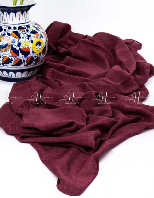 Bareeza Lawn Hijab - Maroon