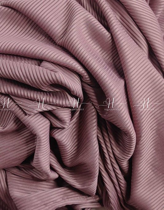 Ribbed Jersey Hijab - Soft Mauve